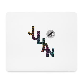 JULIAN - Schöner Jungen Name mit Dinosaurier - Mousepad (Querformat) - Weiß - Vorne