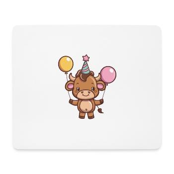 Stier Geburtstag Comic - Mousepad (Querformat) - Weiß - Vorne