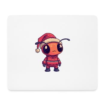 Bande dessinée de Noël Ant - Tapis de souris (format paysage) - blanc - Devant