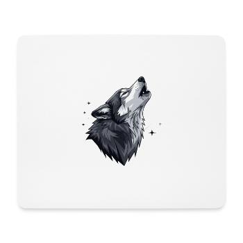 Wolf - Mouse Pad (horizontal) - white - Front