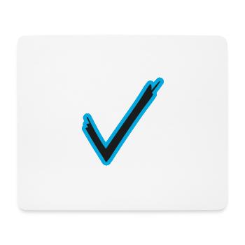 Hook check mark symbols - Mouse Pad (horizontal) - white - Front