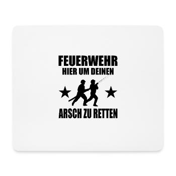 feuerwehr - Mousepad (Querformat) - Weiß - Vorne