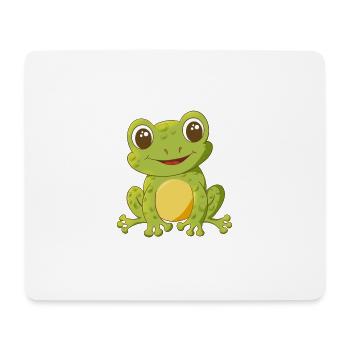 niedlich lächelnder Comic Frosch - Mousepad (Querformat) - Weiß - Vorne