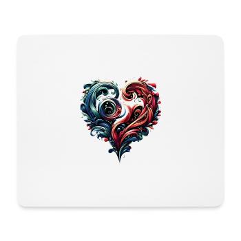 Herz - Mousepad (Querformat) - Weiß - Vorne
