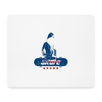L’âme du skate - Tapis de souris (format paysage) - blanc - Devant