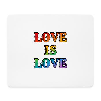Regenbogen-Liebe ist Liebe - Mousepad (Querformat) - Weiß - Vorne