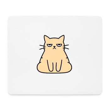 Grumpy Lounge Cat - Mouse Pad (horizontal) - white - Front
