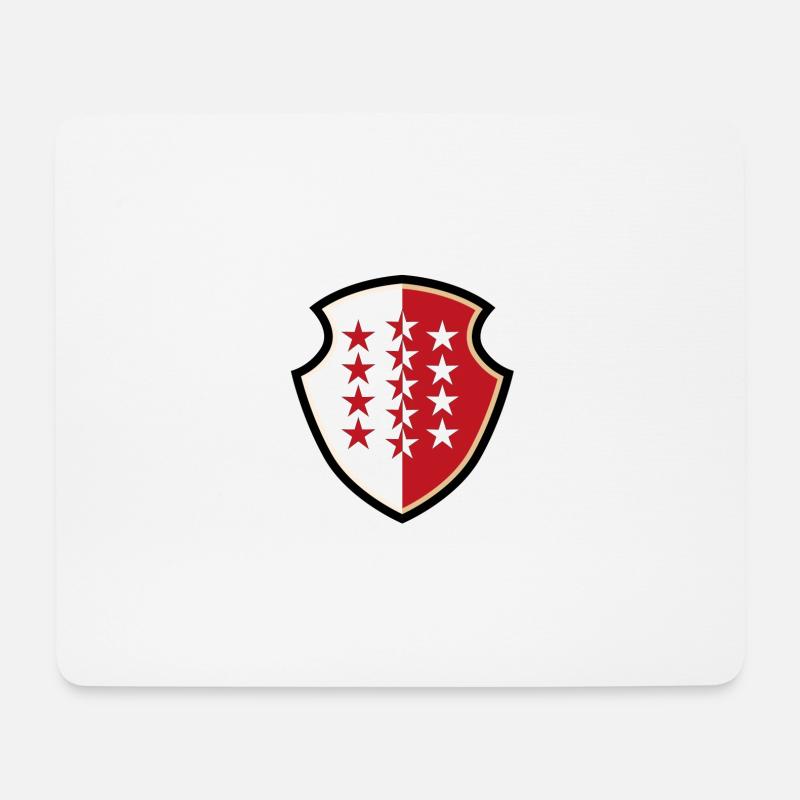 Bouclier Valaisan - Mousepad (Querformat) - Weiß