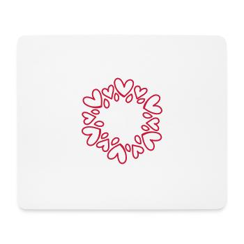 Cadre coeur - Tapis de souris (format paysage) - blanc - Devant