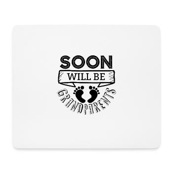 Wir werden bald Großeltern, Wir werden Oma und Opa - Mousepad (Querformat) - Weiß - Vorne