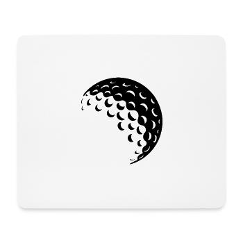 Golf ball black - Mouse Pad (horizontal) - white - Front