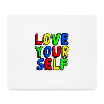 Liebe dich selbst bunte Pop Art - Mousepad (Querformat) - Weiß - Vorne
