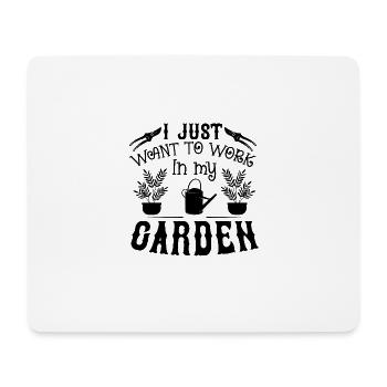 Gardener in the garden Hobby gardener cares for plants - Mouse Pad (horizontal) - white - Front