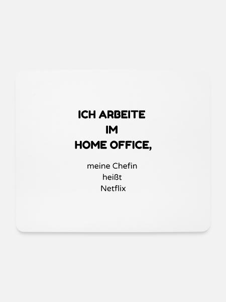 Home Office - Mousepad (Querformat) - Weiß