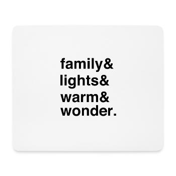 Lumières de Noël et émerveillement familial douillet - Tapis de souris (format paysage) - blanc - Devant