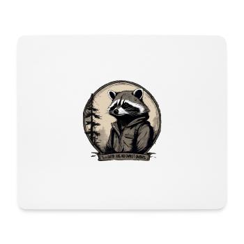 Waschbär "Die Erde hat keine Besitzer,..." - Mousepad (Querformat) - Weiß - Vorne