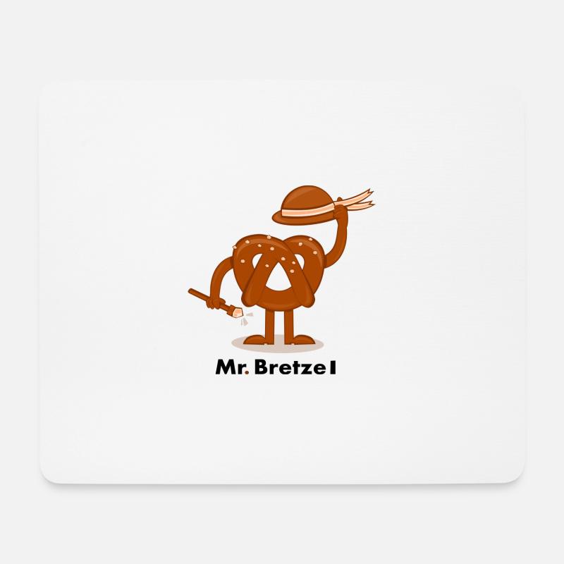 Herr Pretzel - Mousepad (Querformat) - Weiß