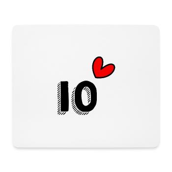 10 YEARS. 10th ANNIVERSARY. ANNIVERSARY 10 YEARS.10 - Mouse Pad (horizontal) - white - Front