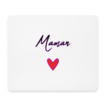 BONNE FÊTE. COEUR. BONNE FÊTE MAMAN. MAMAN - Tapis de souris (format paysage) - blanc - Devant