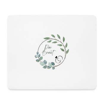 Enterrement de vie de jeune fille Mariage Ivy Circle Vintage - Tapis de souris (format paysage) - blanc - Devant