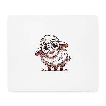 Schaf - Mousepad (Querformat) - Weiß - Vorne