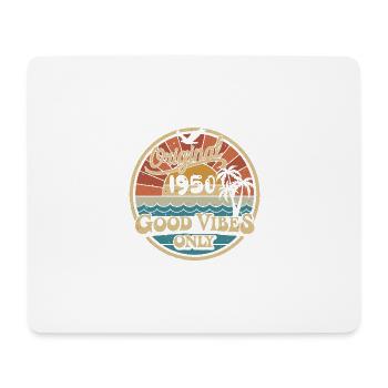 Original 1950 ' s Vintage 1950 ' s Anniversaire Rétro 1950's - Tapis de souris (format paysage) - blanc - Devant