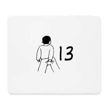 13th Birthday - 13 years old - Mouse Pad (horizontal) - white - Front