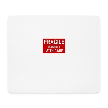 fragile handle with care red - Mousepad (Querformat) - Weiß - Vorne