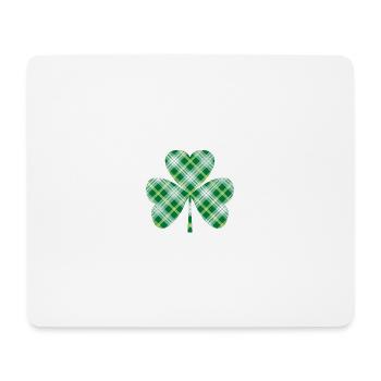 St. Patrick's Irish Tartan Kleeblatt - Mousepad (Querformat) - Weiß - Vorne