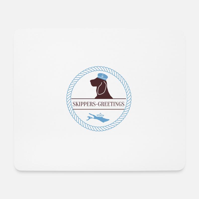 Skippers-Greetings - Mousepad (Querformat) - Weiß