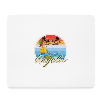 Pêcheur à la ligne motif amusant comme idée cadeau - Tapis de souris (format paysage) - blanc - Devant