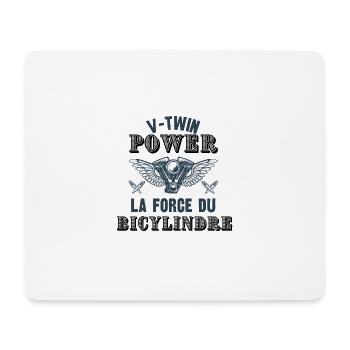 v-twin power - Tapis de souris (format paysage) - blanc - Devant
