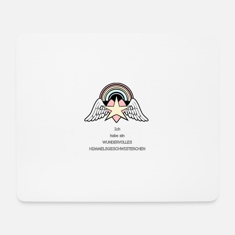 wundervolle Himmelsgeschwisterchen - Mousepad (Querformat) - Weiß