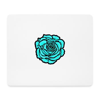 Blaue Rose - Mousepad (Querformat) - Weiß - Vorne