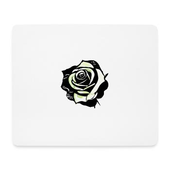 Rose - Mousepad (Querformat) - Weiß - Vorne