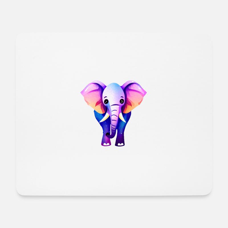 Süßer Elefant - Mousepad (Querformat) - Weiß