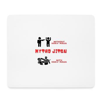 WITH OR WITHOUT KRAV MAGA - Tapis de souris (format paysage) - blanc - Devant