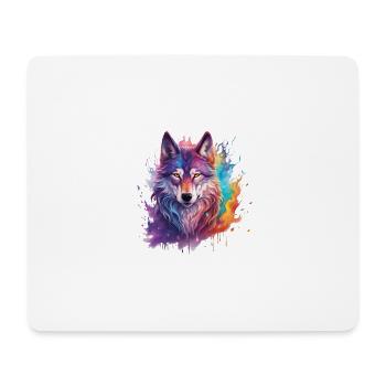 magic wolf - Mousepad (Querformat) - Weiß - Vorne