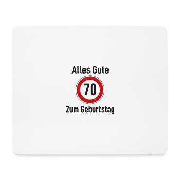 Alles Gute zum Geburtstag Straßenschild "70" - Mousepad (Querformat) - Weiß - Vorne