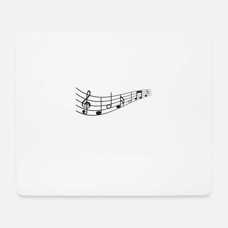 Musiknoten - Mousepad (Querformat) - Weiß