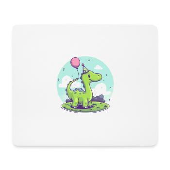 dinosaure brontosaure anniversaire bébé - Tapis de souris (format paysage) - blanc - Devant