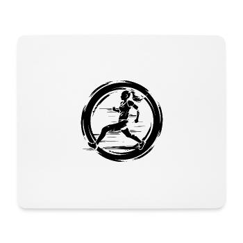 Running Marathon Woman - Mouse Pad (horizontal) - white - Front
