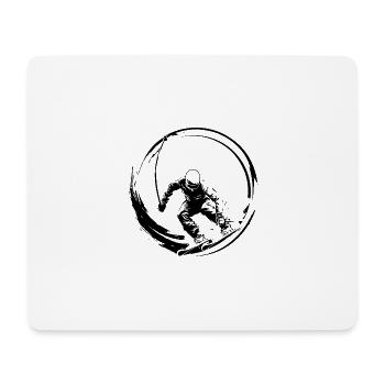 Ski Fahren Skiing Mann - Mousepad (Querformat) - Weiß - Vorne