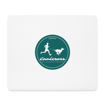 Canicross - Courir avec son chien - Tapis de souris (format paysage) - blanc - Devant