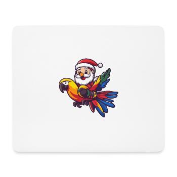 Parrot Santa Claus - Mouse Pad (horizontal) - white - Front