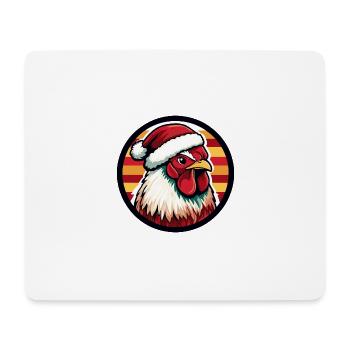 Hahn Weihnachten X-Mas - Mousepad (Querformat) - Weiß - Vorne