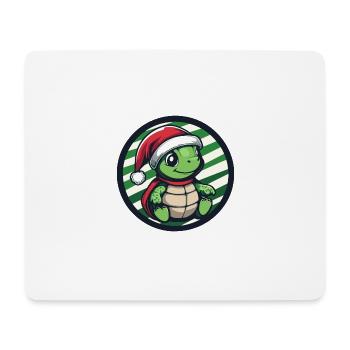 Turtle Christmas X-Mas - Mouse Pad (horizontal) - white - Front
