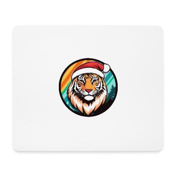 Tigre Noël Noël - Tapis de souris (format paysage) - blanc - Devant