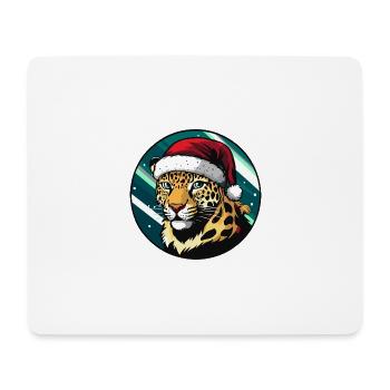 Noël Léopard Noël - Tapis de souris (format paysage) - blanc - Devant