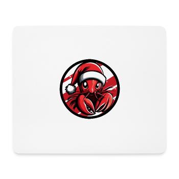 Noël de Noël au crabe de homard - Tapis de souris (format paysage) - blanc - Devant